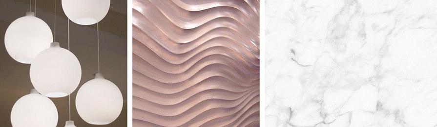 store material shots Pink Bronze Wavy Metal and lights – Cos Bar – Point One Percent