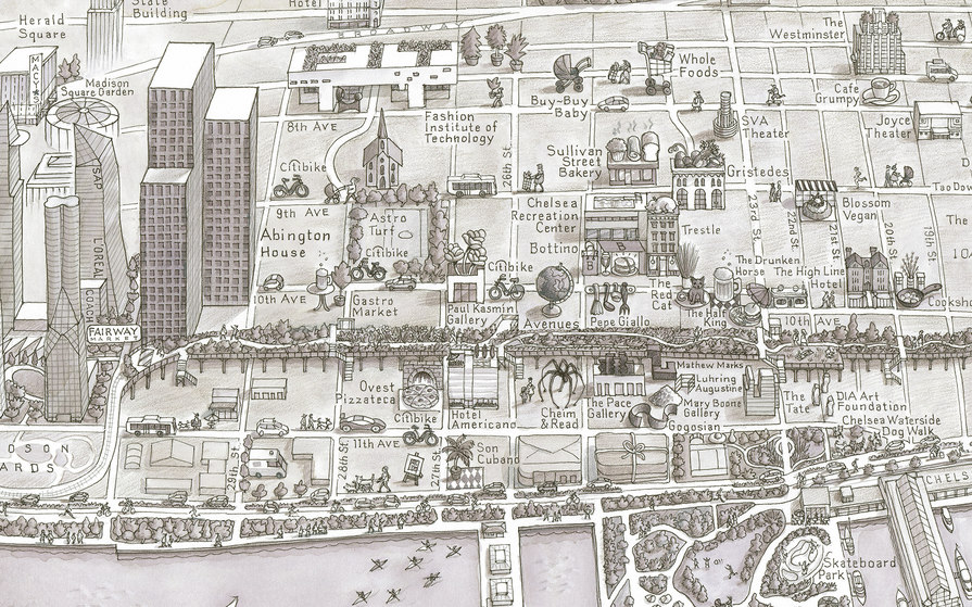 illustrated neighborhood map – Abington House – Point One Percent