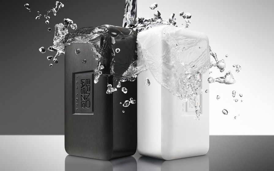 White and black soap splashed with water – Erno Laszlo – Point one percent