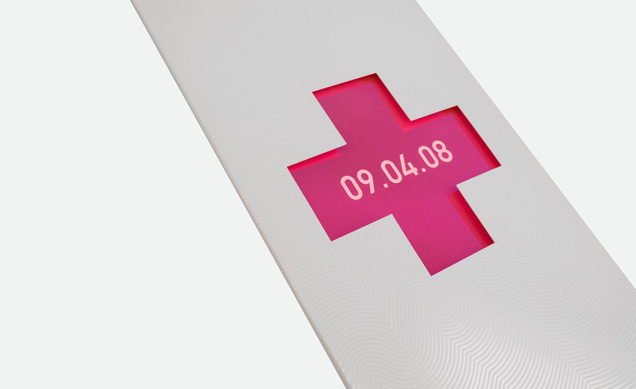 hot pink plexiglass invite – Christie’s – Point One Percent