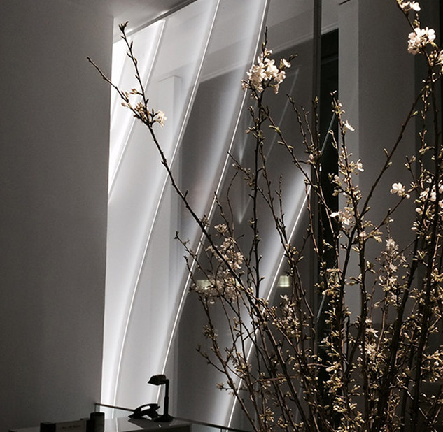exterior window with gradient light scrims – Erno Laszlo – Point One Percent