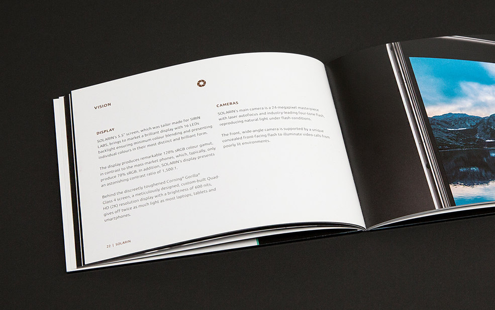 brochure spread – Sirin Labs – point one percent 