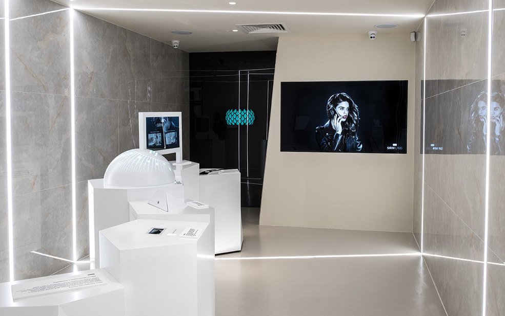 High-end tech store interior design – Sirin Labs – point one percent