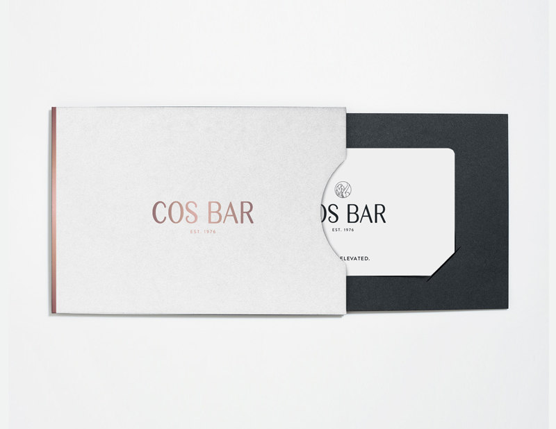 bronze foiled gift card – Cos Bar – Point One Percent