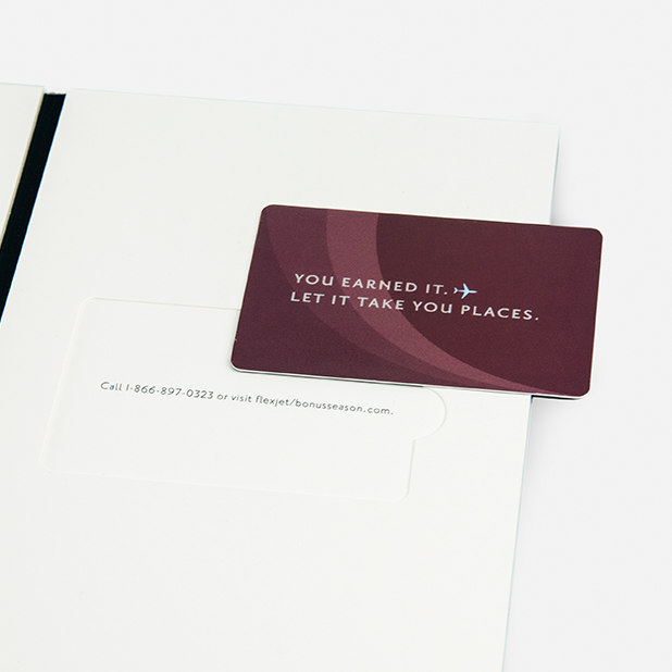 rewards card and information – Flexjet – point one percent