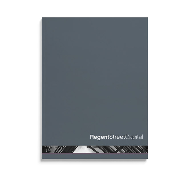 printed collateral design - regent street capital - point one percent