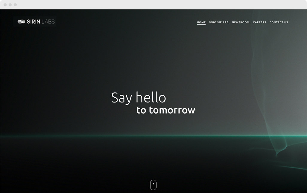 Sirin Labs website design – Sirin Labs – point one percent