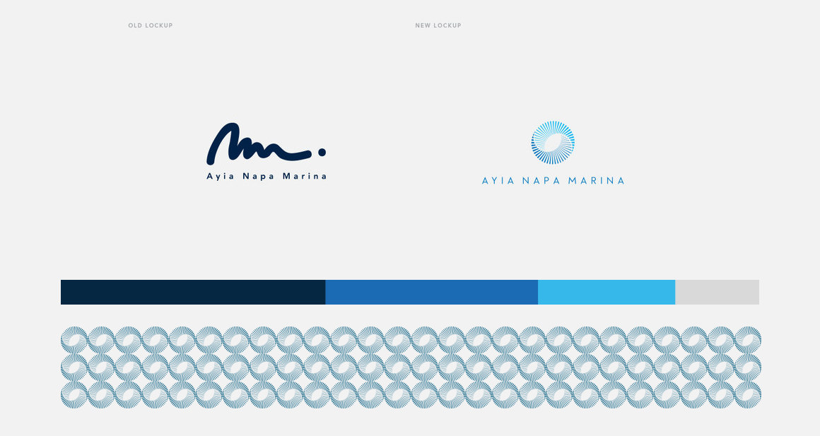 brand board with logo, color and pattern – Ayia Napa Marina – Point One Percent