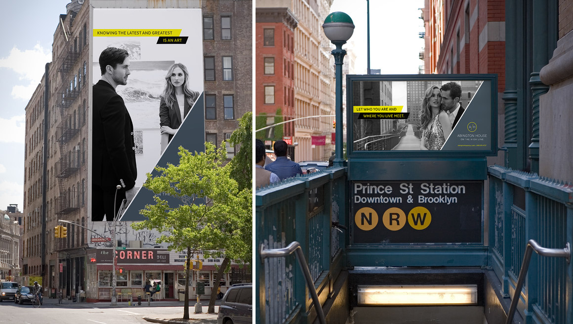 out of home ad campaign subway – Abington House – point one percent